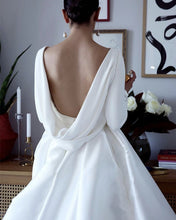 Load image into Gallery viewer, Draped Back Wedding Dress

