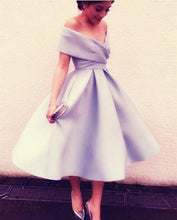 Load image into Gallery viewer, Tea Length Bridesmaid Dresses Lilac