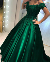 Load image into Gallery viewer, Emerald Green Ball Gown
