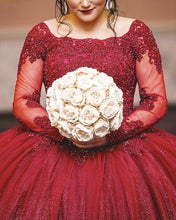 Load image into Gallery viewer, Elegant Ball Gown Quinceanera Dresses Lace Long Sleeves