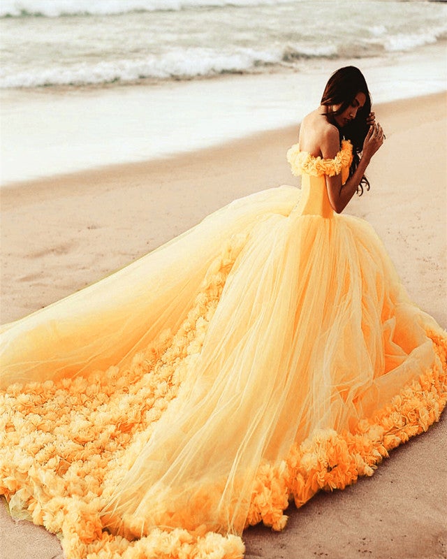 Short Cyan Quinceanera Dresses Yellow Ball Gown Quinceanera