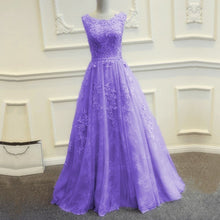 Load image into Gallery viewer, Elegant Lace Appliques Long Tulle Evening Gowns