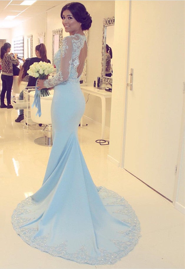 sachin and babi light blue dress Mermaid Wedding Dresses & Bridal Gowns main image 0