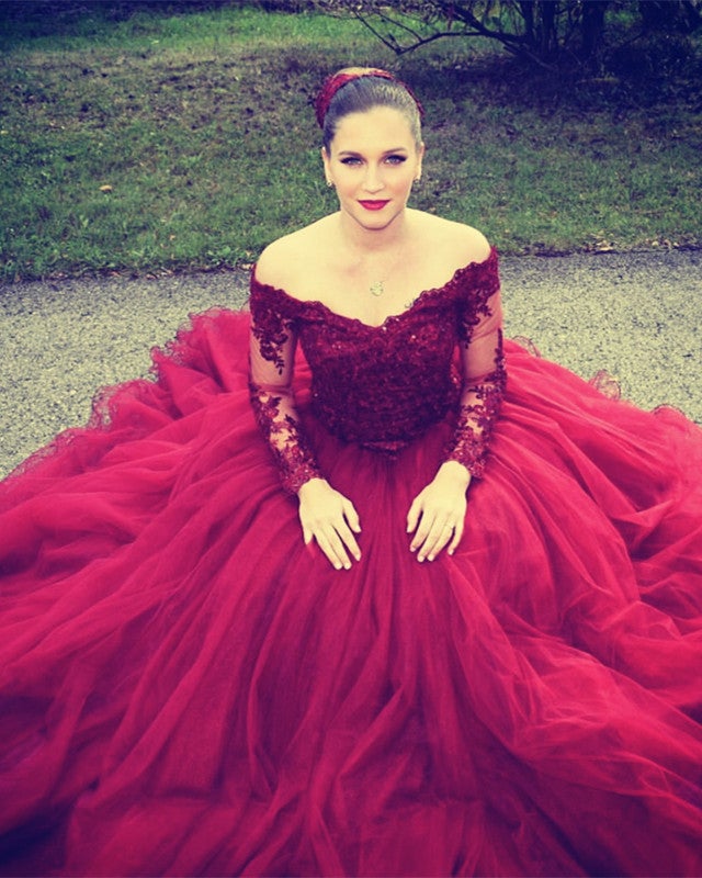 Aesthetic Ball Gown Straps Tulle Party Dress Long Prom Dress Lace Evening Dresses main image 0