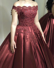 Load image into Gallery viewer, Burgundy Quinceanera Dresses 2021
