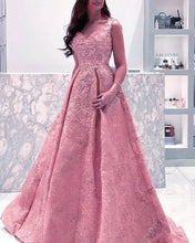 Load image into Gallery viewer, Elegant Lace Prom Dresses A-line Sweetheart Spaghetti Straps