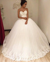 Load image into Gallery viewer, Beaded Sweetheart-Lace-Wedding-Dress-Ball-Gowns