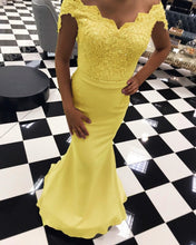 Load image into Gallery viewer, Yellow Bridesmaid Dresses 2020