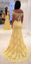 Load image into Gallery viewer, Yellow-Prom-Dresses