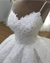 Load image into Gallery viewer, Elegant Wedding Dress Lace Embroidery V Neck Ball Gown