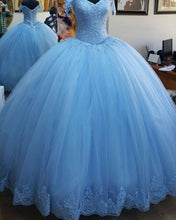 Load image into Gallery viewer, Elegeant Tulle Quinceanera Dresses Lace Appliques Off Shoulder