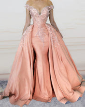 Load image into Gallery viewer, Peach Mermaid Prom Dresses