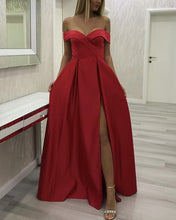 Load image into Gallery viewer, Red Bridesmaid Dresses Long
