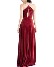 Load image into Gallery viewer, Keyhole Back Bridesmaid Dresses Velvet