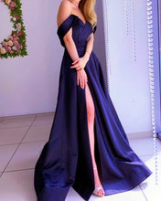 Load image into Gallery viewer, Navy Blue Bridesmaid Dresses Long