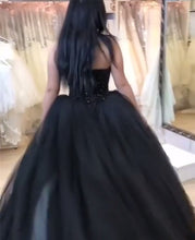 Load image into Gallery viewer, Fully Beaded Sweetheart Bodice Corset Tulle Ball Gowns Wedding Dresses