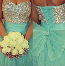Load image into Gallery viewer, Fully Beading Sweetheart Bow Back Quinceanera Dresses Ball Gowns