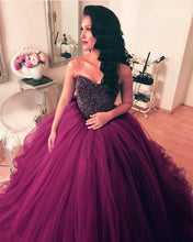 Load image into Gallery viewer, Fully Beading Sweetheart Puffy Wedding Dresses