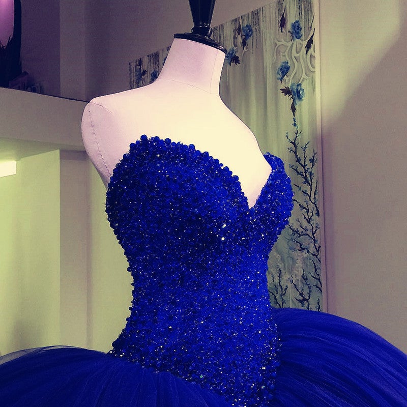 Royal Blue Wedding Dresses Ball Gown Crystal Beaded Bodice Corset alinanova Royal Blue Wedding Dresses Ball Gown Crystal Beaded Bodice Corset alinanova