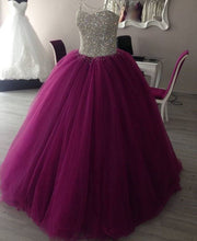 Load image into Gallery viewer, Fully Crystal Beaded Sweetheart Ball Gowns Dresses-alinanova