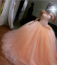 Load image into Gallery viewer, peach-wedding-gowns