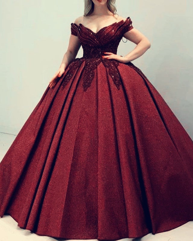 green emerald velvet dress Crystal Beading and Sequin Appliqué Glitter Tulle Quinceañera Dress main image 1