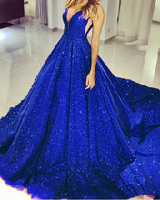 Load image into Gallery viewer, Royal Blue Prom Ballgown Dresses