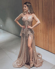 Load image into Gallery viewer, Rose Gold Prom Dresses 2021