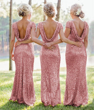Load image into Gallery viewer, Glitter Sequins Bridesmaid Dresses Mermaid