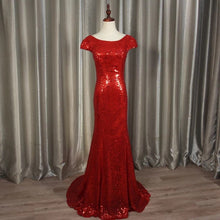 Load image into Gallery viewer, Glitter Sequins Bridesmaid Dresses Mermaid
