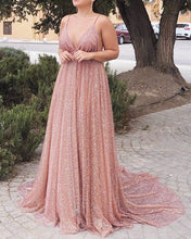 Load image into Gallery viewer, Rose Gold Prom Dresses