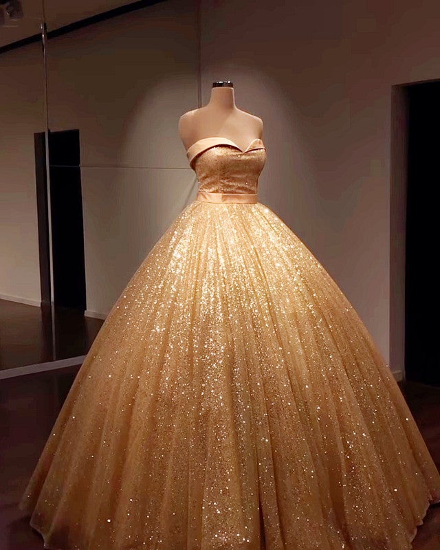 Glitter Tulle Prom Dresses Sweetheart Ball Gown Glitter Tulle Prom Dresses Sweetheart Ball Gown
