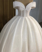 Load image into Gallery viewer, Off Shoulder Wedding Ball Gown Bling