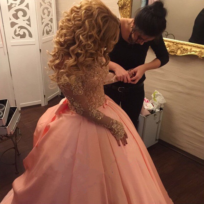 blush pink and gold wedding dress 25 Trending Blush and Pink Wedding Dress Styles for 2024