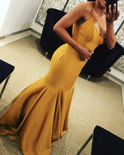 Load image into Gallery viewer, Gold Mermaid Formal Dress