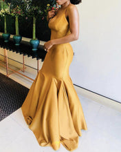 Load image into Gallery viewer, Mermaid Satin Formal Dresses With Straps