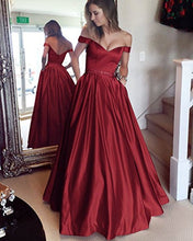 Load image into Gallery viewer, Burgundy Prom Dresses Ball Gowns