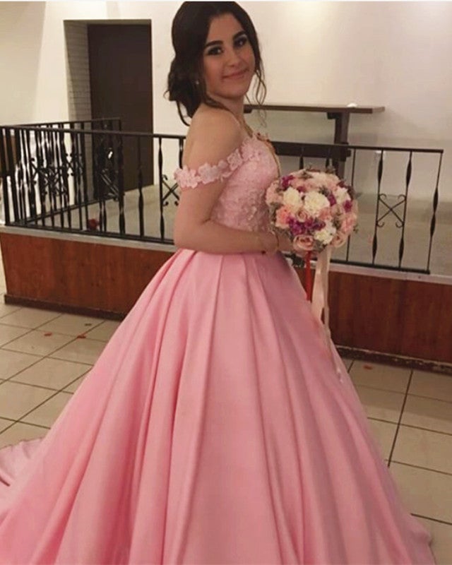 Gorgeous Lace Embroidery Sweetheart Satin Ball Gowns Prom Dresses Gorgeous Lace Embroidery Sweetheart Satin Ball Gowns Prom Dresses