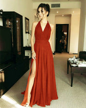 Load image into Gallery viewer, Burnt Orange Bridesmaid Dresses Boho Rustic