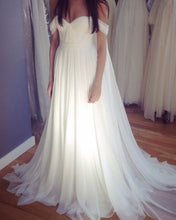 Load image into Gallery viewer, Off Shoulder Chiffon Wedding Dresses High Street