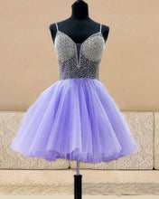 Load image into Gallery viewer, Lavender Tulle Homecoming Dresses
