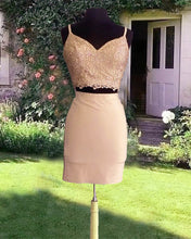 Load image into Gallery viewer, Short Two Piece Lace V-neck Tight Dress