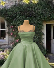 Load image into Gallery viewer, Beaded Sweetheart Mini Satin Ball Gown
