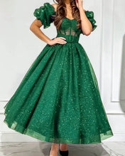 Load image into Gallery viewer, Green Sparkly Homecoming Dresses