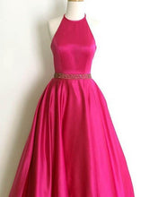 Load image into Gallery viewer, Hot Pink Prom Dresses Satin