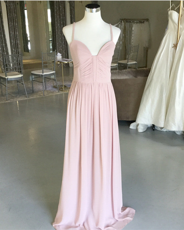 Sexy Spaghetti Straps Long Chiffon Ruched Sweetheart Bridesmaid Dresse alinanova Sexy Spaghetti Straps Long Chiffon Ruched Sweetheart Bridesmaid Dresse alinanova