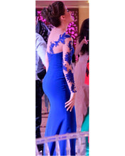 Load image into Gallery viewer, Gorgeous Lace Embroidery One Shoulder Leg Split Prom Dresses Mermaid