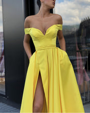 Load image into Gallery viewer, Prom-Dresses-Long-Satin-Formal-Evening-Gowns