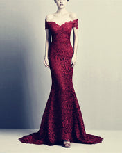 Load image into Gallery viewer, Burgundy-Prom-Dresses