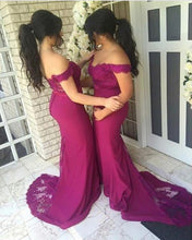 Load image into Gallery viewer, Bridesmaid-Dresses-Fuchsia